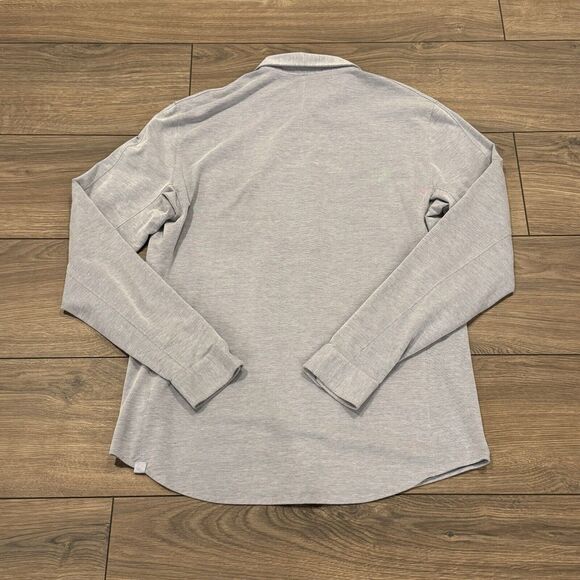 Men's Lululemon Long Sleeve Button Up Shirt Size Small Stretch Work Casual Blue - Picture 7 of 7